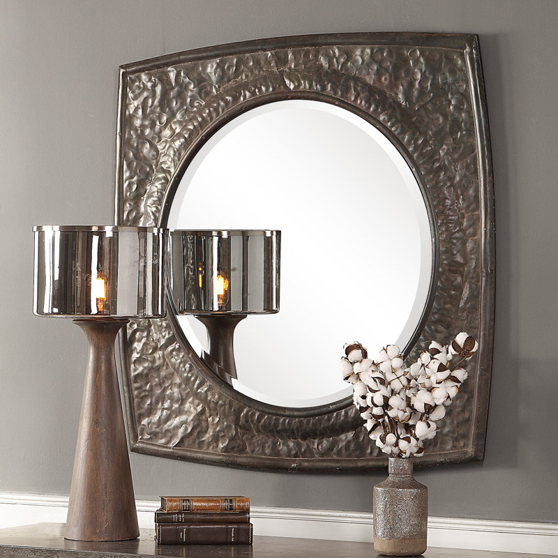 World Menagerie Wemoorland Hammered Iron Accent Mirror Wayfair